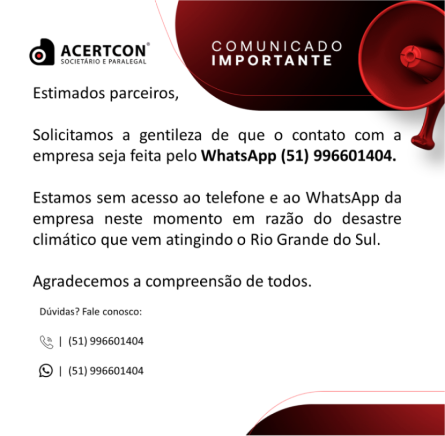 Atenção ao nosso número de telefone!